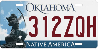 OK license plate 312ZQH