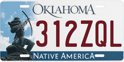 OK license plate 312ZQL