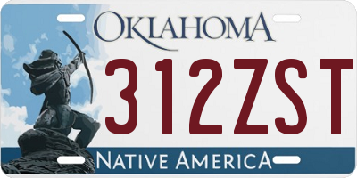 OK license plate 312ZST
