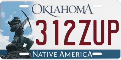 OK license plate 312ZUP