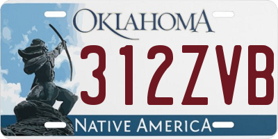 OK license plate 312ZVB