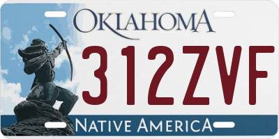 OK license plate 312ZVF