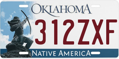 OK license plate 312ZXF