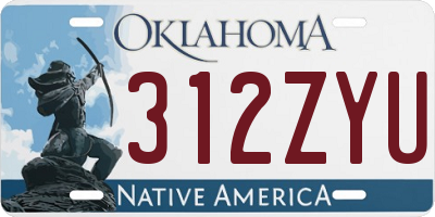 OK license plate 312ZYU