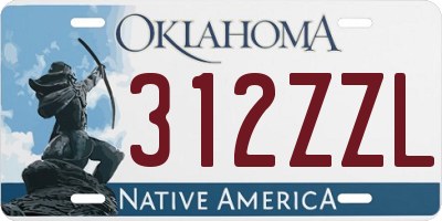 OK license plate 312ZZL
