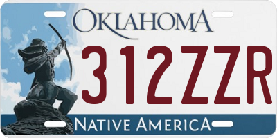 OK license plate 312ZZR