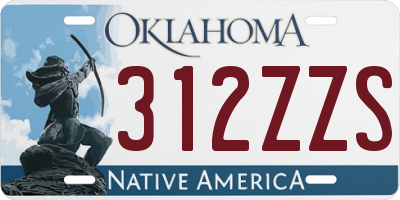 OK license plate 312ZZS