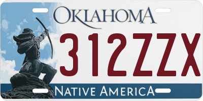 OK license plate 312ZZX