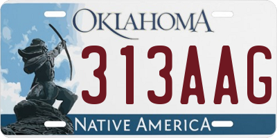 OK license plate 313AAG