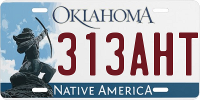 OK license plate 313AHT