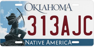OK license plate 313AJC