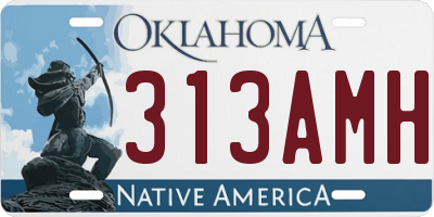 OK license plate 313AMH
