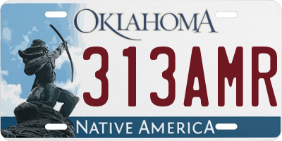 OK license plate 313AMR