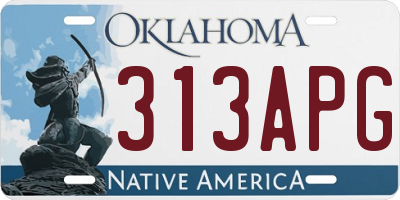 OK license plate 313APG