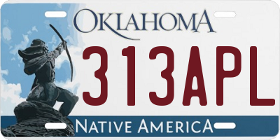 OK license plate 313APL