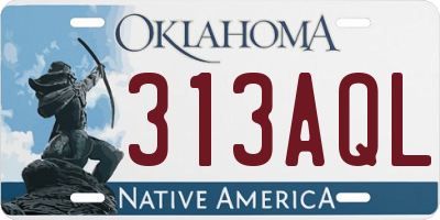 OK license plate 313AQL