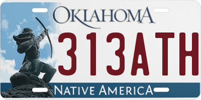 OK license plate 313ATH