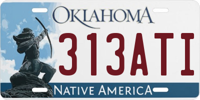 OK license plate 313ATI