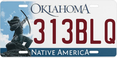 OK license plate 313BLQ