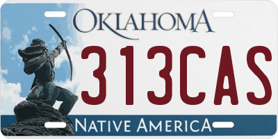 OK license plate 313CAS