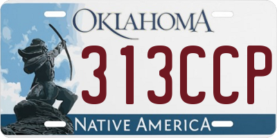 OK license plate 313CCP