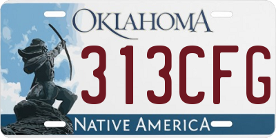 OK license plate 313CFG