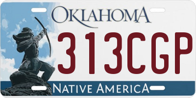OK license plate 313CGP