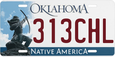 OK license plate 313CHL