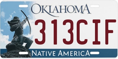 OK license plate 313CIF