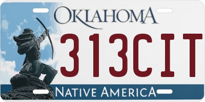 OK license plate 313CIT