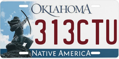 OK license plate 313CTU