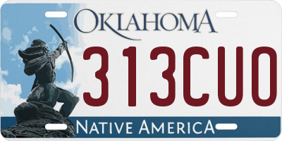 OK license plate 313CUO