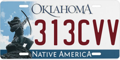 OK license plate 313CVV