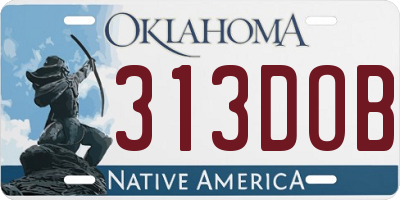 OK license plate 313DOB