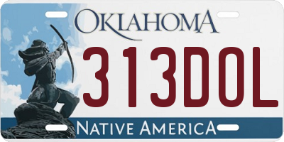 OK license plate 313DOL