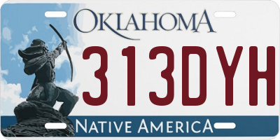 OK license plate 313DYH