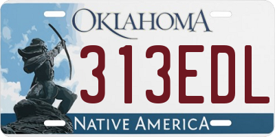 OK license plate 313EDL