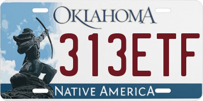 OK license plate 313ETF