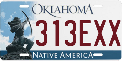 OK license plate 313EXX