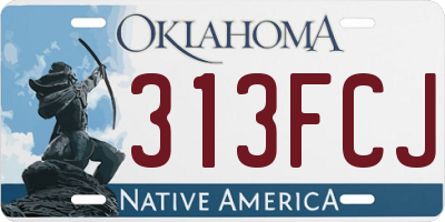 OK license plate 313FCJ