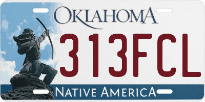 OK license plate 313FCL