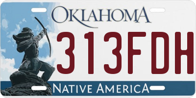 OK license plate 313FDH