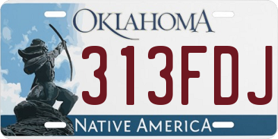 OK license plate 313FDJ