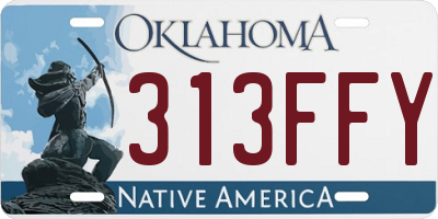 OK license plate 313FFY