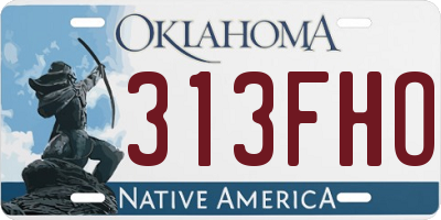 OK license plate 313FHO