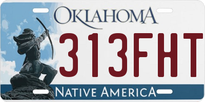 OK license plate 313FHT