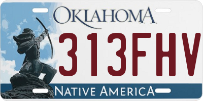 OK license plate 313FHV