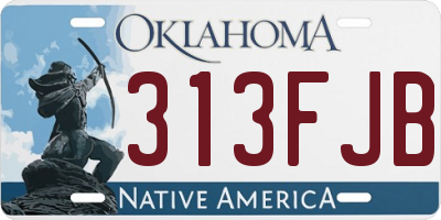 OK license plate 313FJB