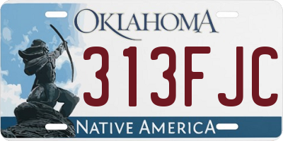 OK license plate 313FJC
