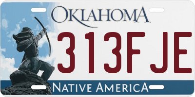 OK license plate 313FJE